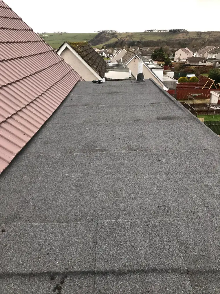 Flat Roof Renewal roofing — GRP fibreglass or three-layer torch-on felt