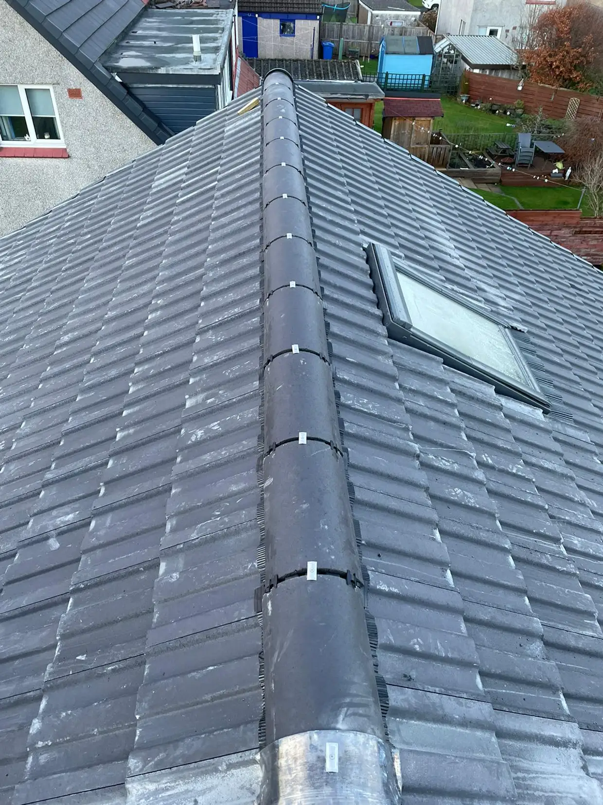Full tiled re-roof by NC Roofing Services — Semi-detached · Interlocking tile